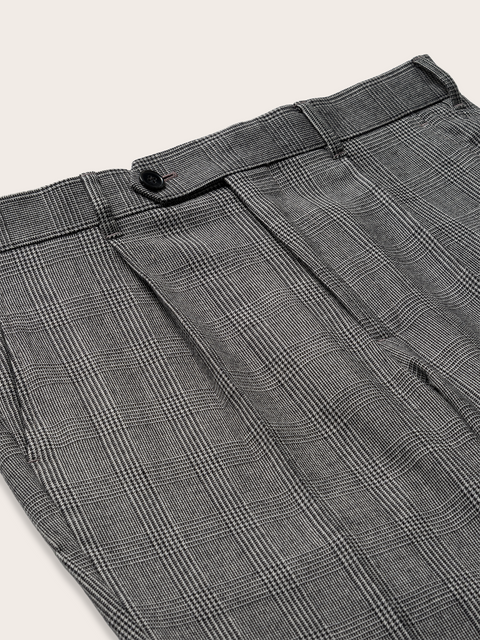 Grey Plaid Wool Suit