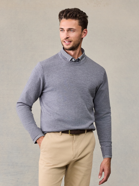Heather Grey Crew Sweater
