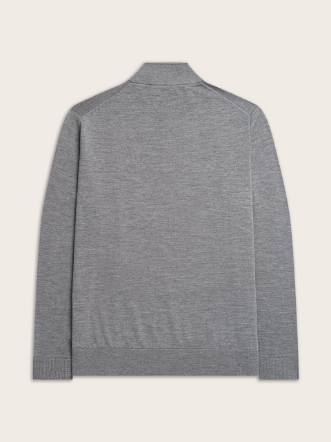 Heather Grey ¼ Zip Sweater