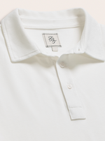 White Cotton Pique Polo Shirt