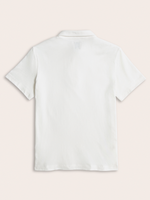White Cotton Pique Polo Shirt