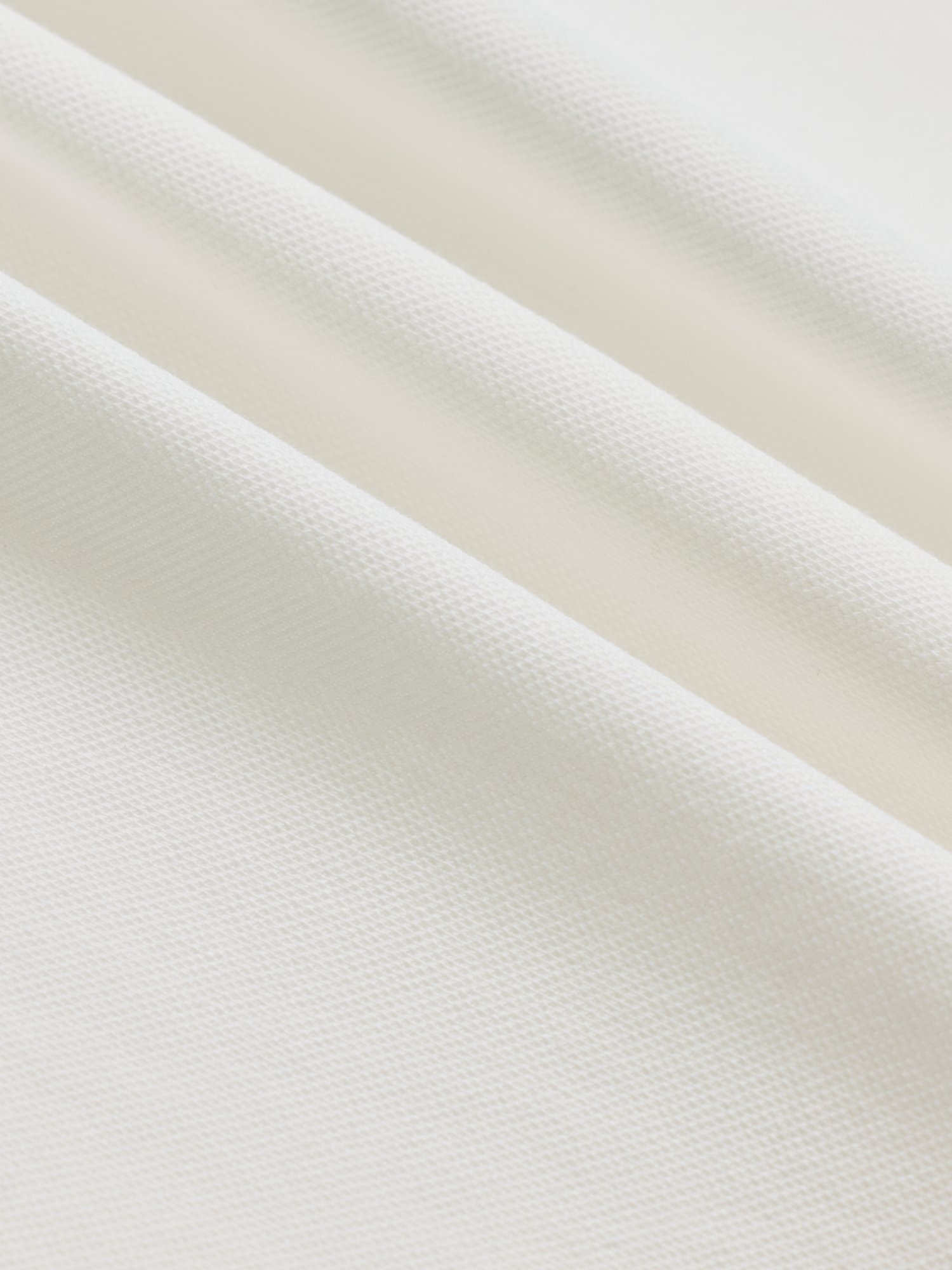 White Cotton Pique Polo Shirt