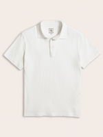 White Cotton Pique Polo Shirt