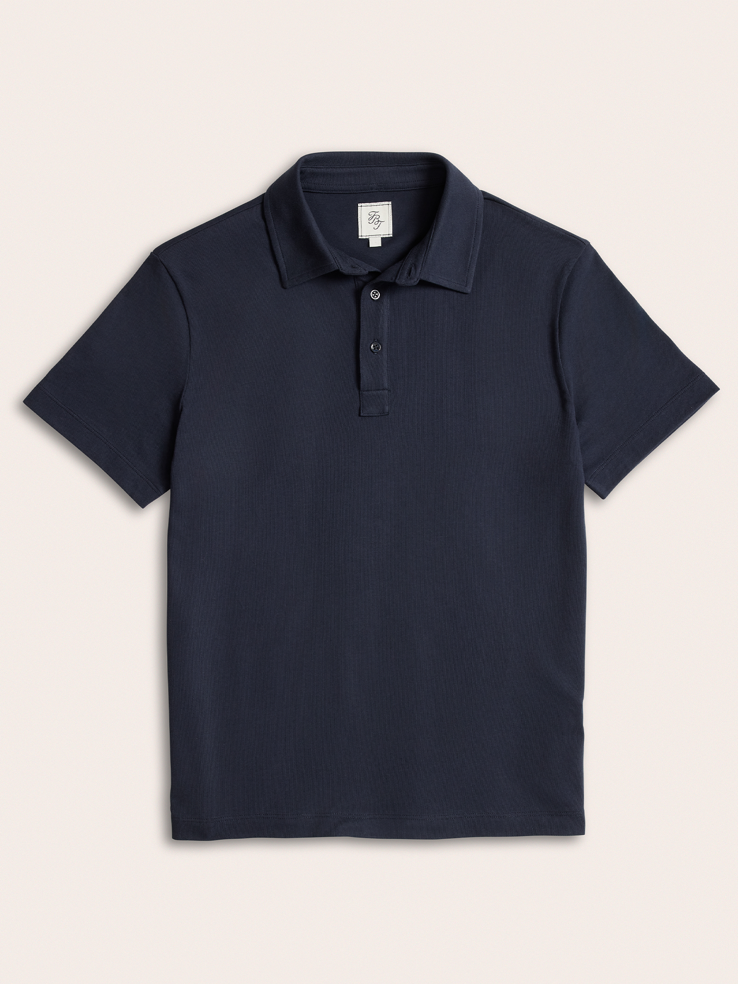 Navy Cotton Pique Polo Shirt
