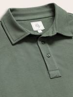 Moss Cotton Pique Polo Shirt