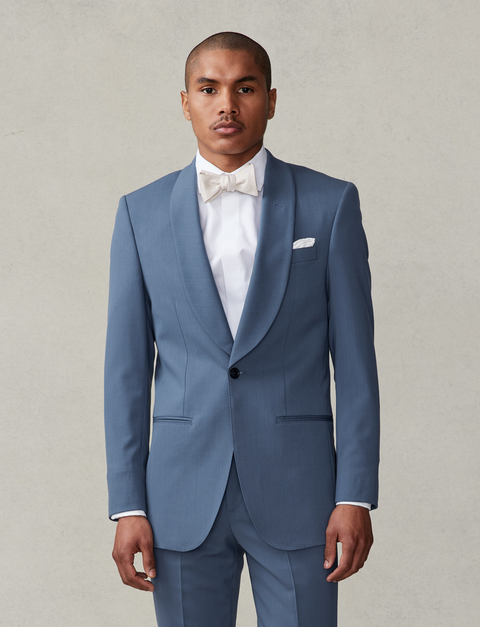 Light Blue Tuxedo | Shawl Collar Style