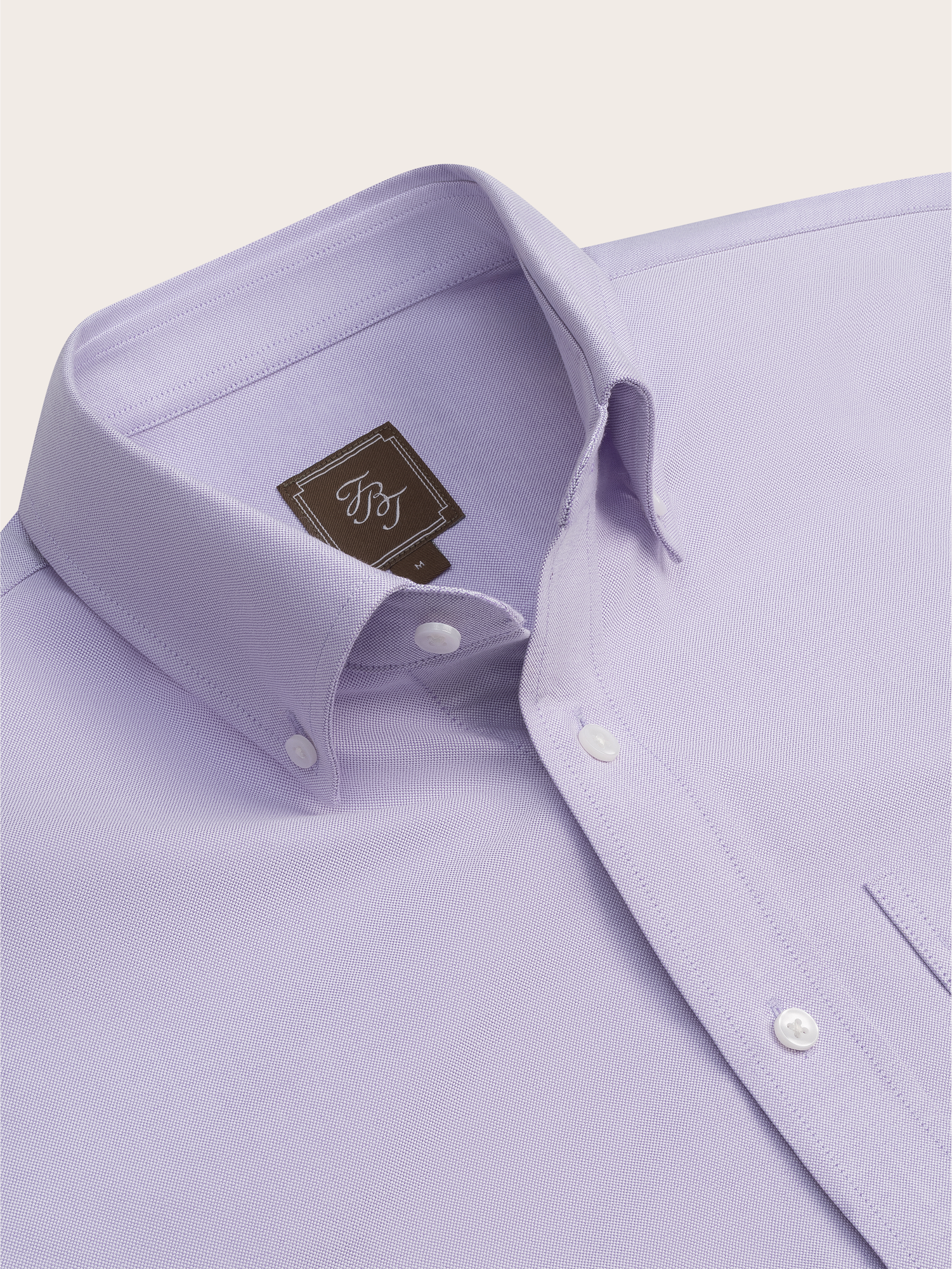 The Black Tux Lilac Oxford Shirt In Purple | Size: Large