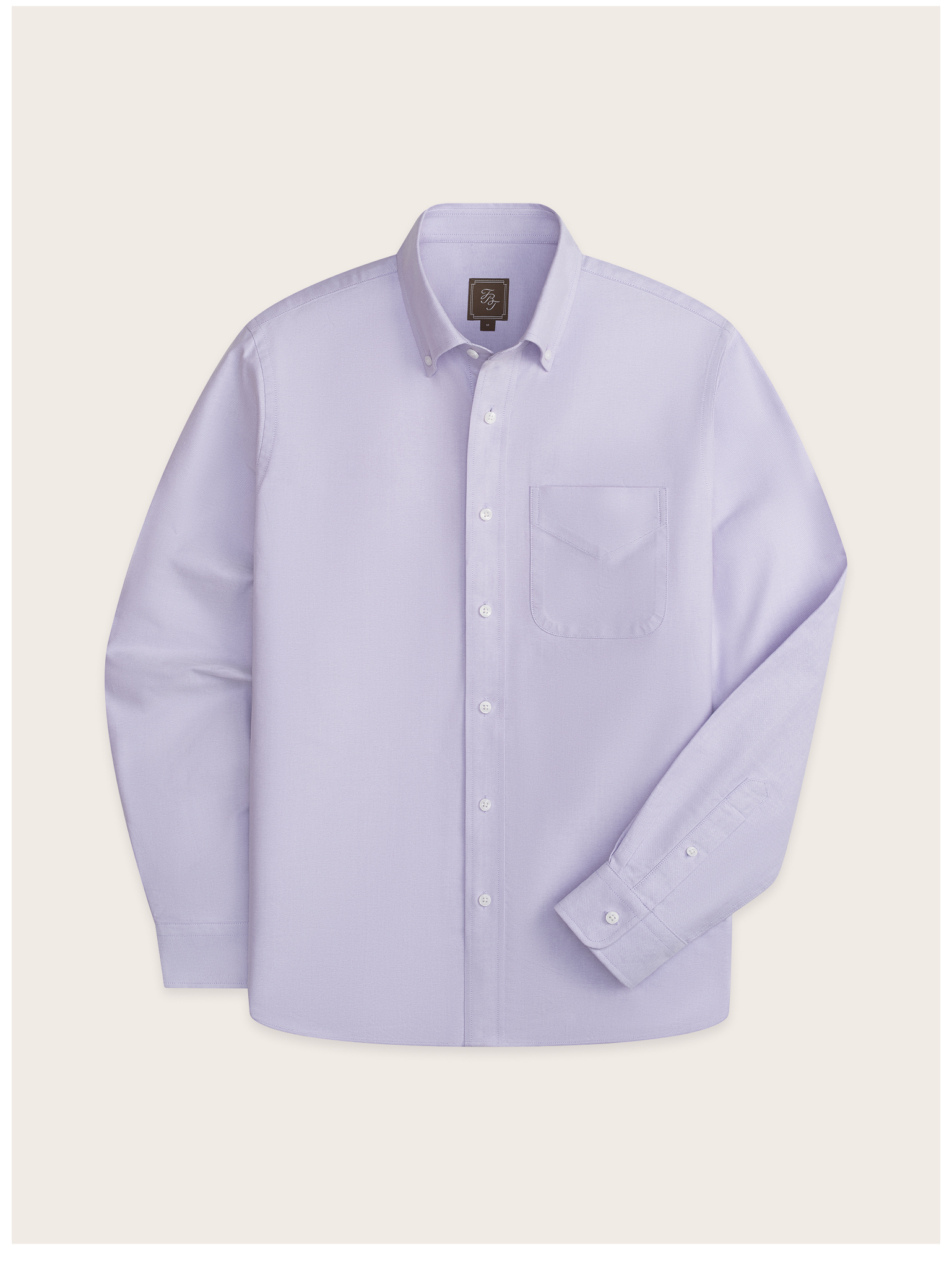 lilac dress shirt The Black Tux Lilac Oxford Shirt In Purple | Size: Large