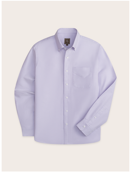 Lilac Oxford Shirt - Classic Cotton Oxford for Men | The Black Tux