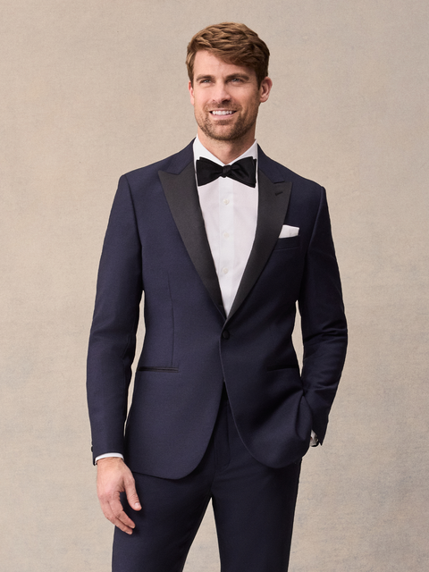 Midnight Blue Tuxedo Home Try-On