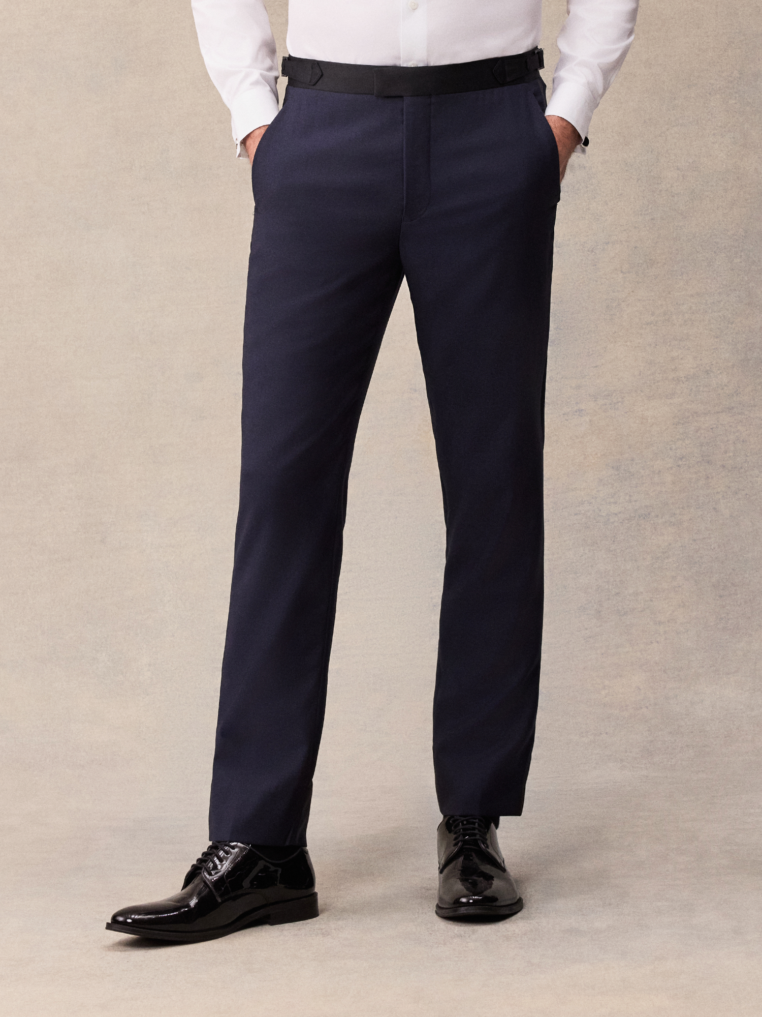 Midnight Blue Tuxedo Pants - Slim