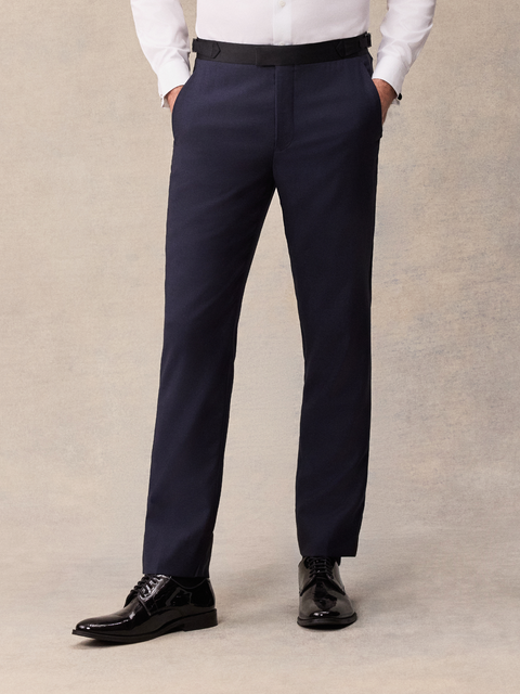 Midnight Blue Tuxedo Pants - Classic