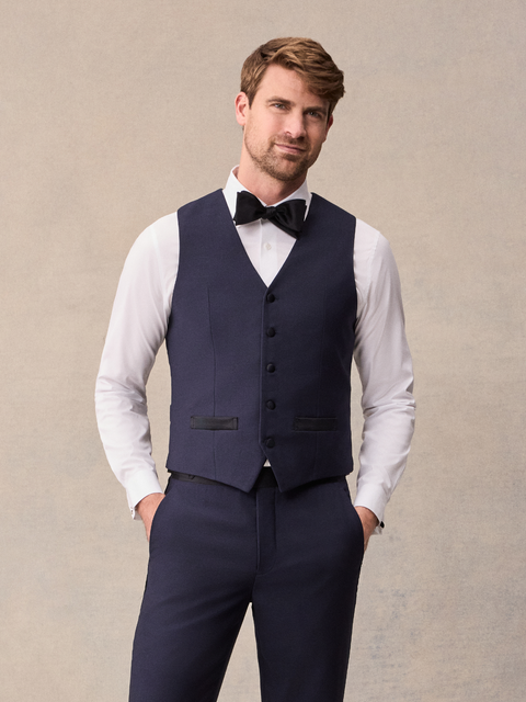 Midnight Blue Tuxedo Vest