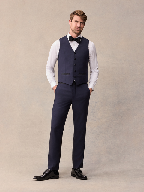 Midnight Blue Tuxedo Vest