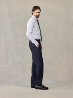 Navy Plaid Wool Suit