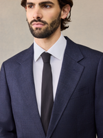 Navy Plaid Wool Suit