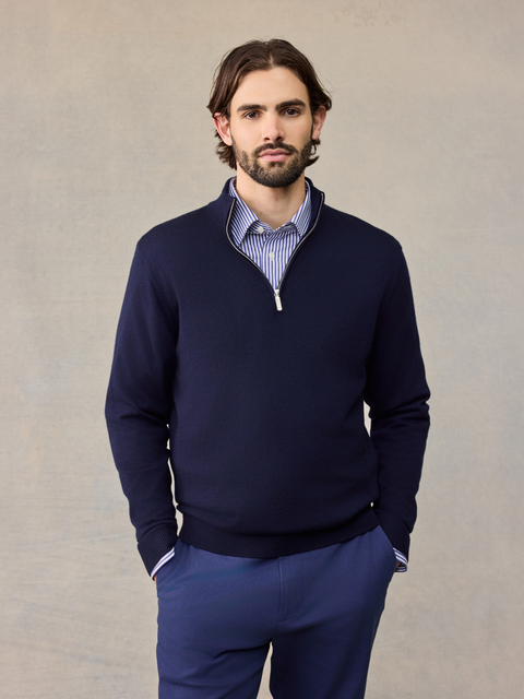Navy ¼ Zip Sweater