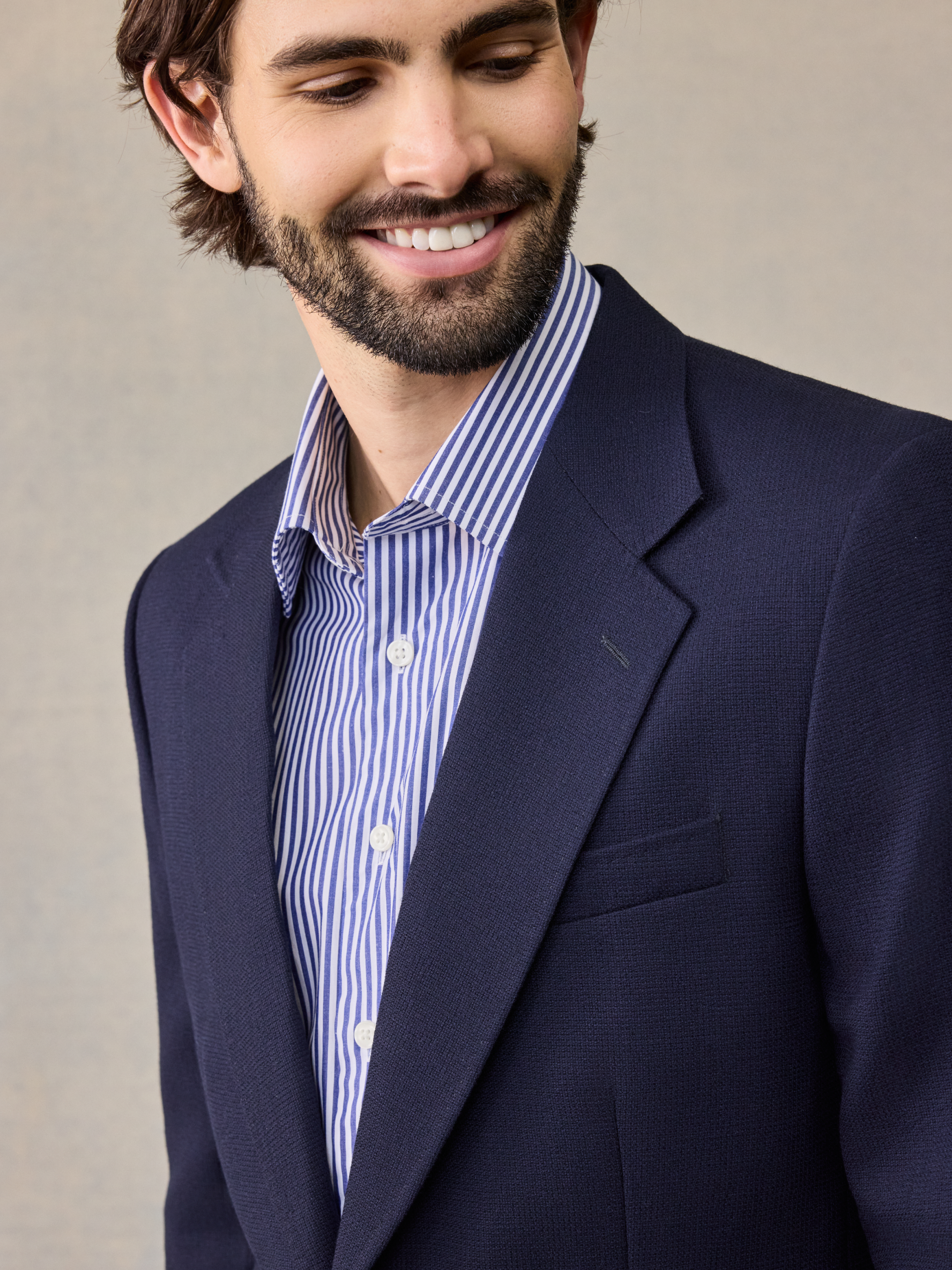 Solid Navy Sportcoat