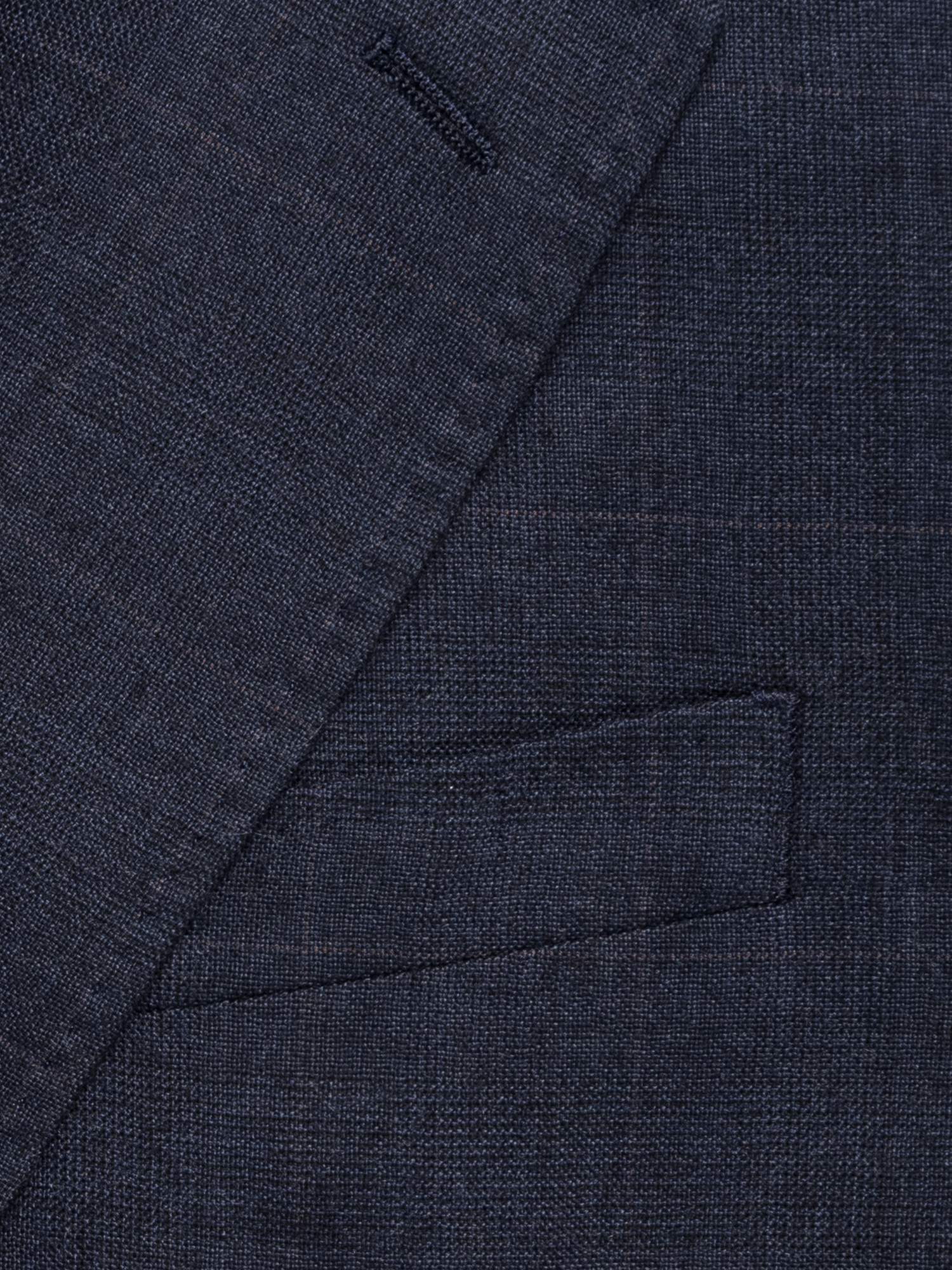 Navy Plaid Wool Suit