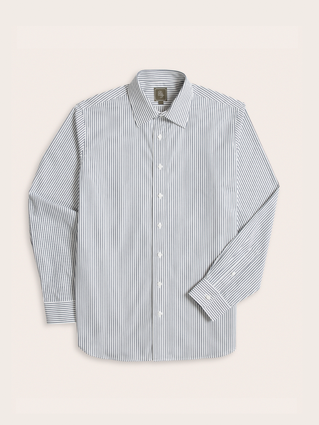 grey stripe dress shirt Derek Lam Edeline Striped Poplin Shirt - Grey/White | Grey Stripe main image 0