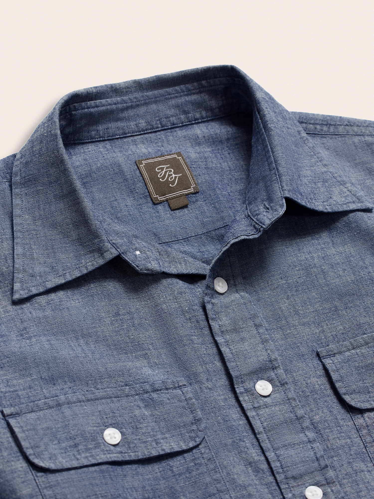 Dark Wash Chambray Work Shirt