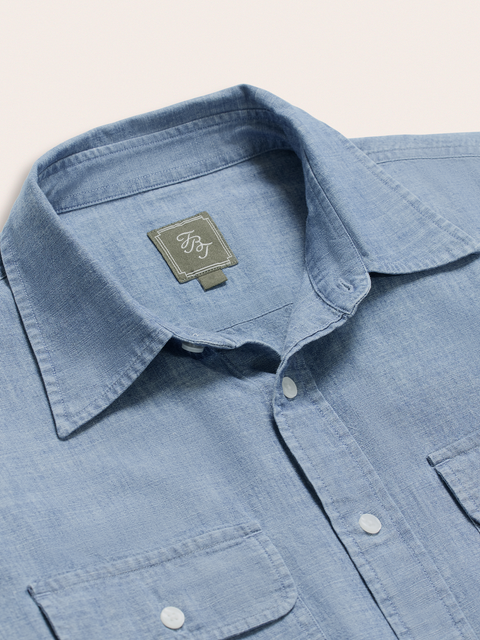 Light Wash Chambray Work Shirt
