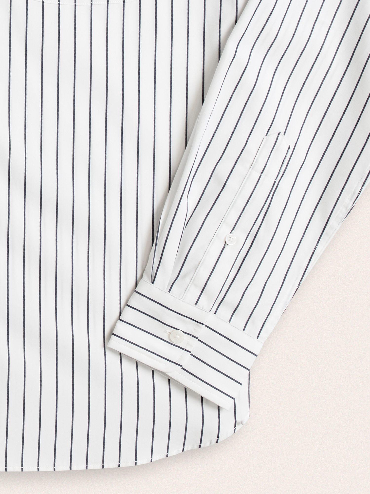 The Black Tux Navy Stripe Oxford Shirt In Blue | Size: Medium The Black Tux Navy Stripe Oxford Shirt In Blue | Size: Medium