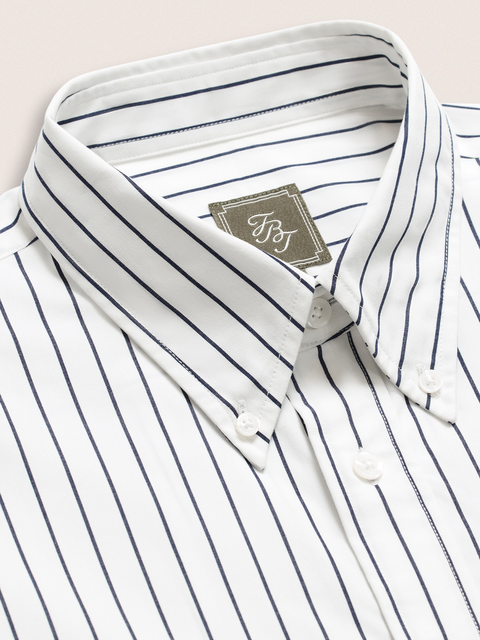 Navy Stripe Oxford Shirt