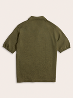 Olive Short-Sleeve Sweater Polo