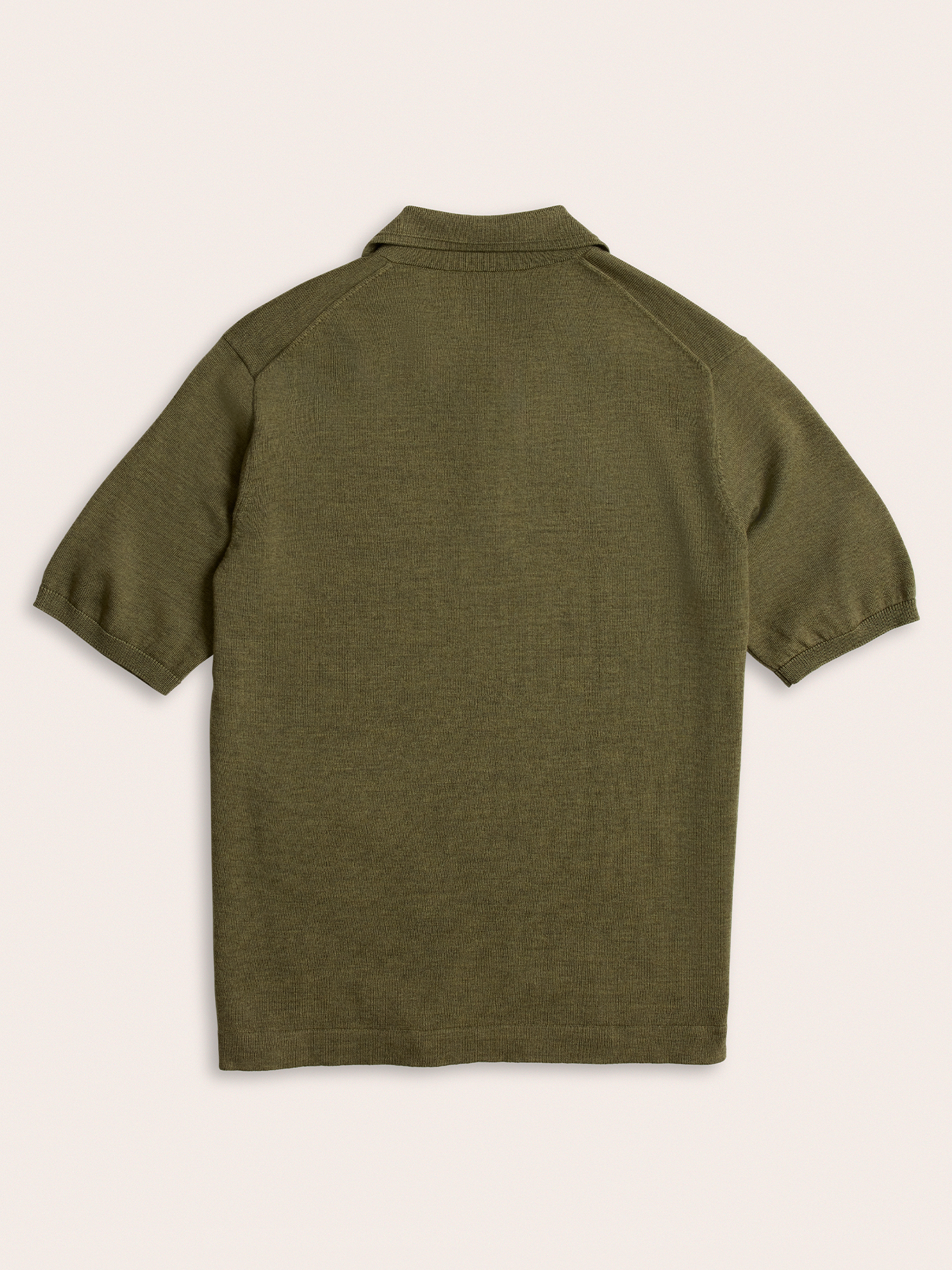 Olive Short-Sleeve Sweater Polo