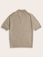 Oatmeal Short-Sleeve Sweater Polo
