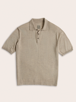 Oatmeal Short-Sleeve Sweater Polo