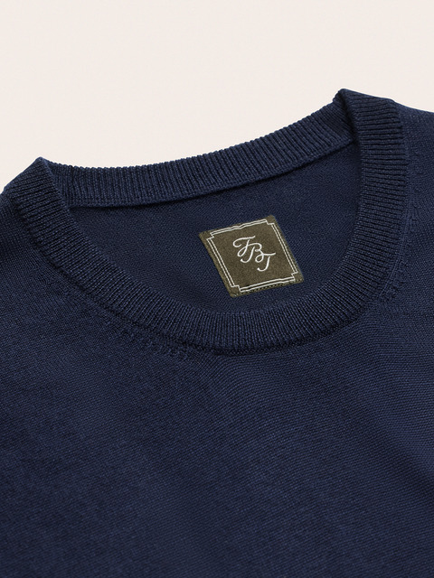 Navy Sweater Knit Tee