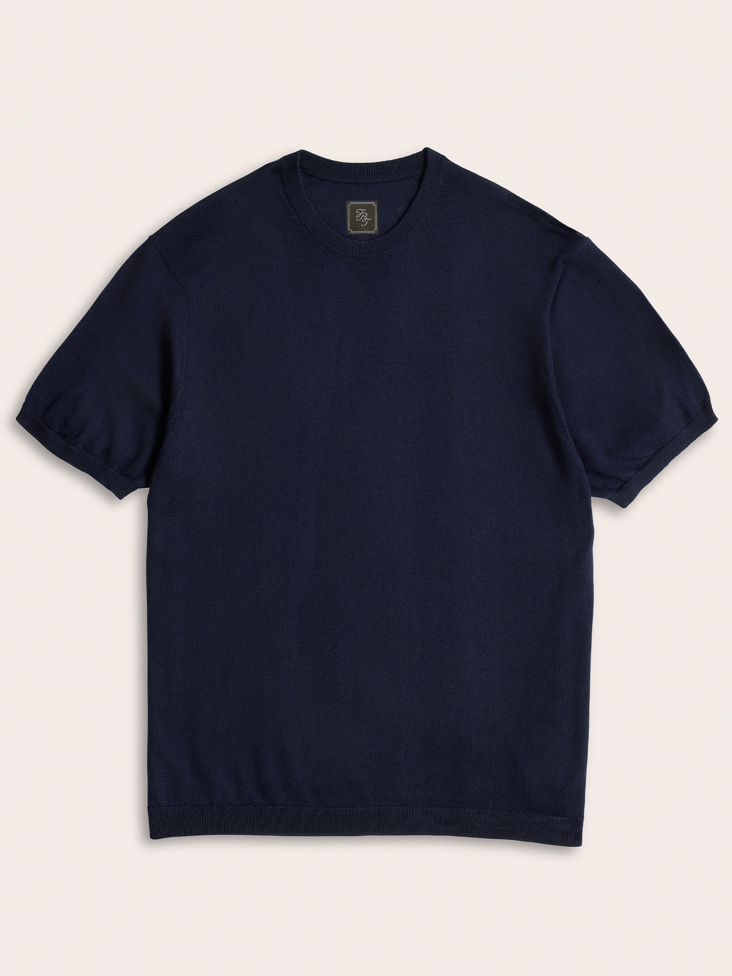 Navy Sweater Knit Tee