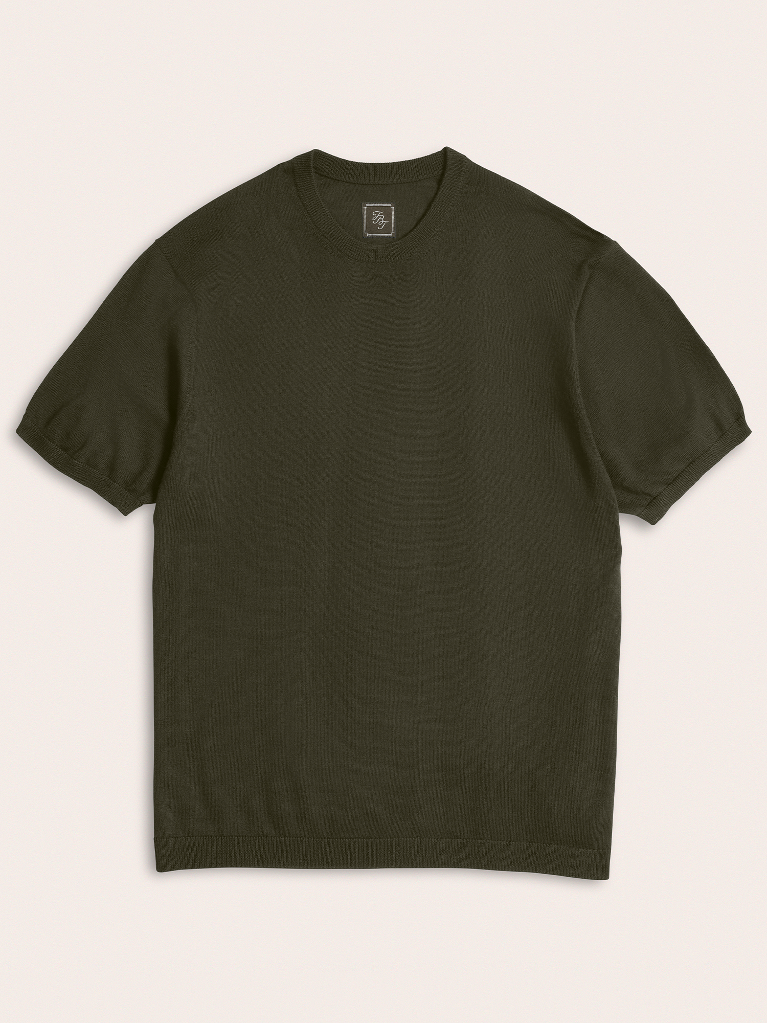 Olive Sweater Knit Tee