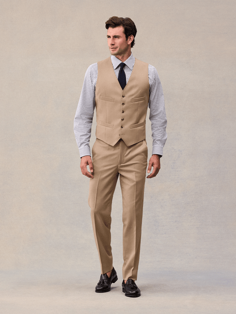 Camel Brown Suit Vest