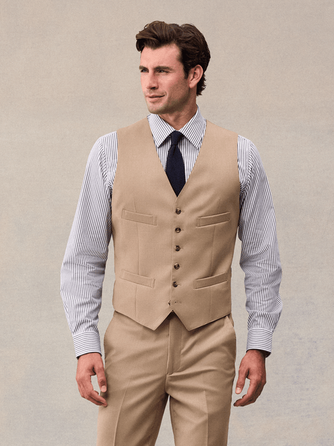 Camel Brown Suit Vest