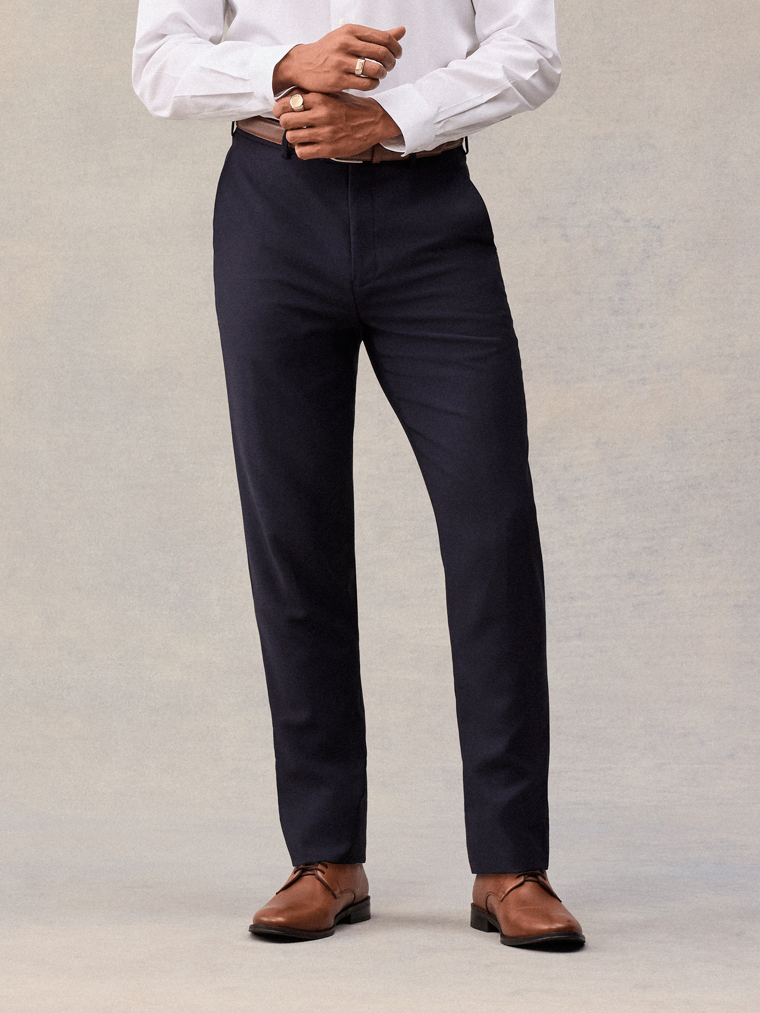 navy blue slim fit dress pants Suit - Minimalist Wedding Gown Strapless Fits true to size 080925 Color:Cream*