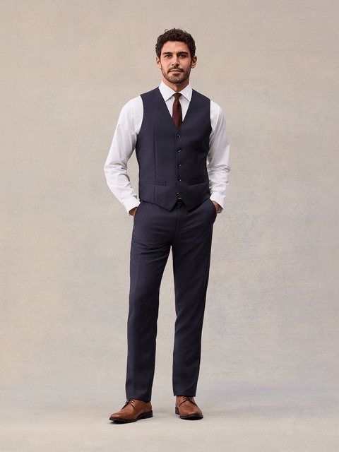 Navy Blue Suit Vest