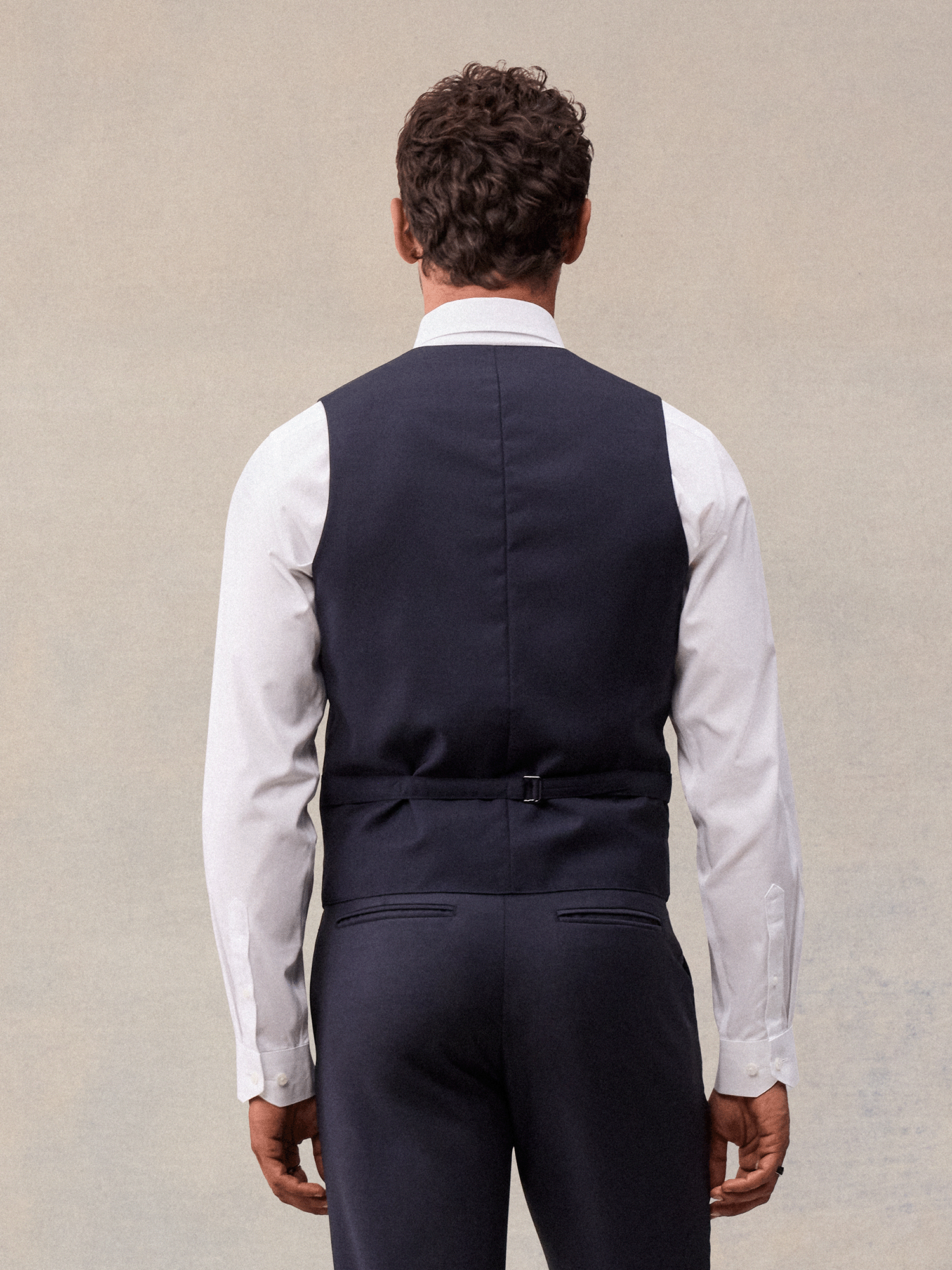 formal dress vest The Black Tux Navy Suit In Blue | Size: Medium White