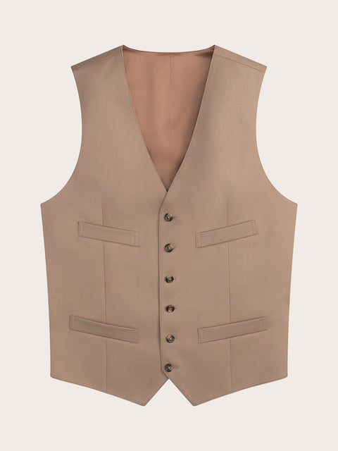 Camel Brown Suit Vest