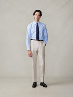 Mojave Tan Linen Pleated Pants - Slim