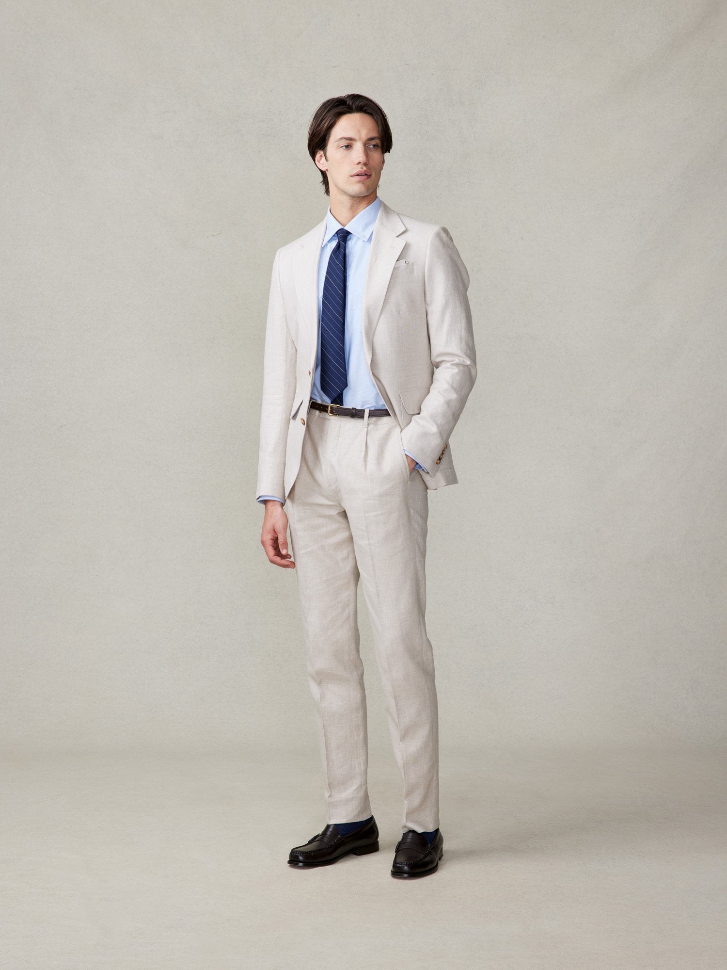 Mojave Tan Linen Suit Jacket