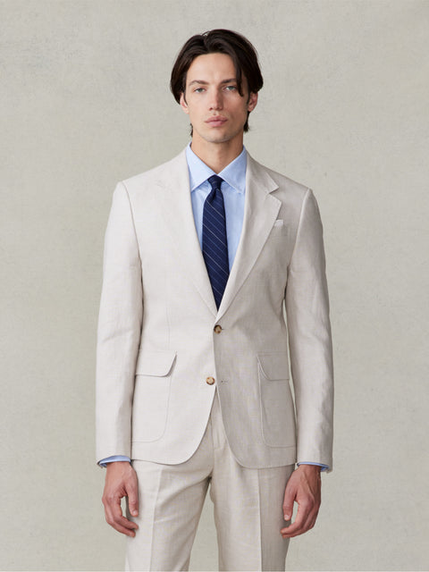 Mojave Tan Linen Suit Jacket