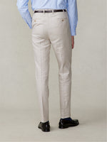 Mojave Tan Linen Pleated Pants - Slim
