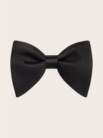 Black Satin Teardrop Bow Tie