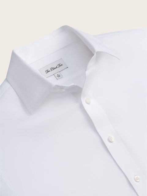 Slim White Stretch Cotton Dress Shirt | The Black Tux Slim White Stretch Cotton Dress Shirt | The Black Tux