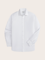 White Stretch Cotton Dress Shirt - Slim