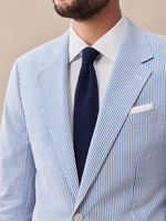 Blue & White Seersucker Suit Jacket