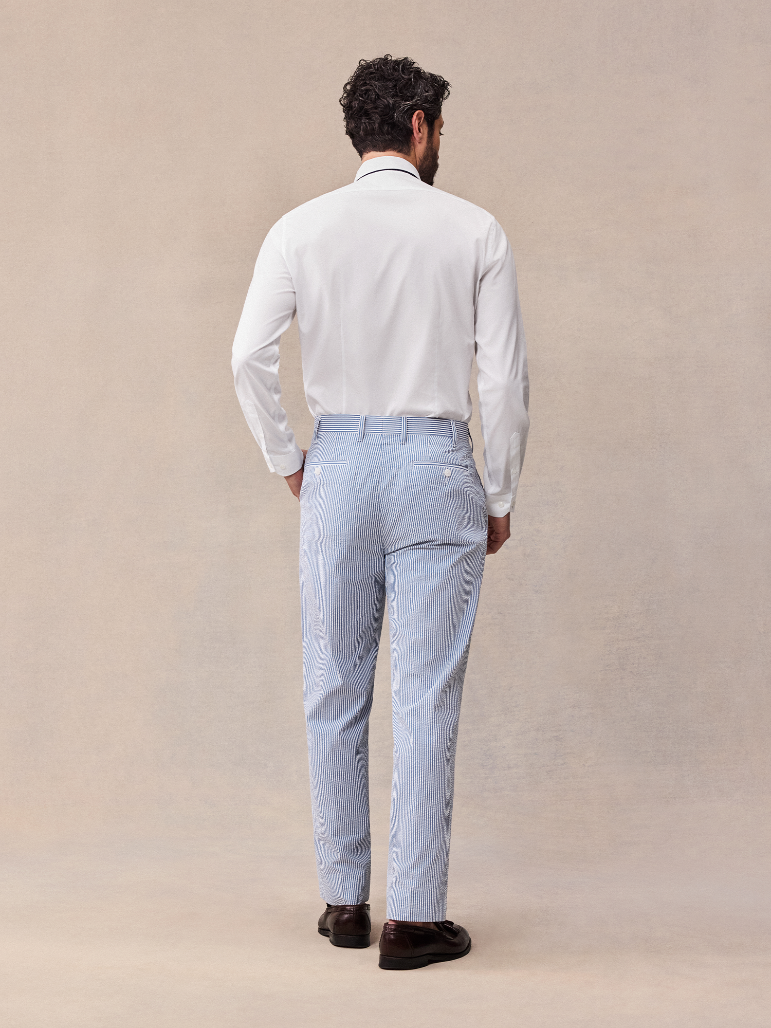 Blue & White Seersucker Suit